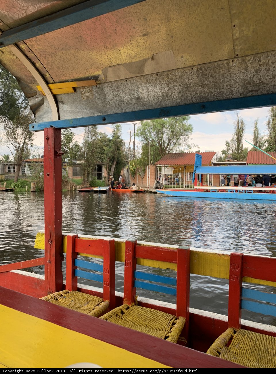 Colorful Seating on a Tranquil Watercraft