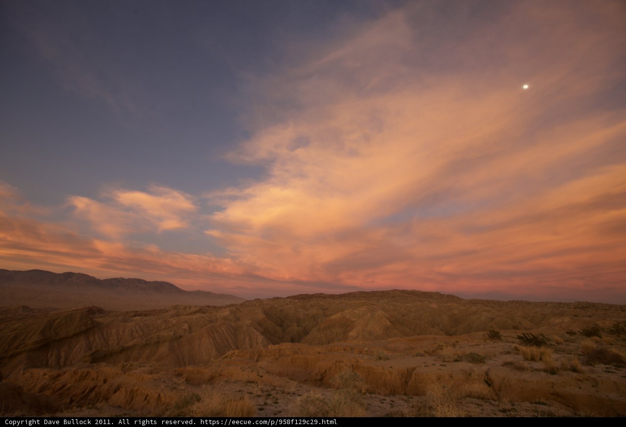 Lunar Rise in the Desert