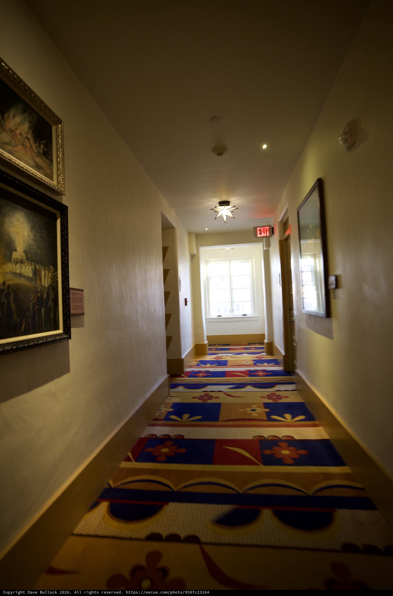 Colorful Southwestern Carpet in Hotel Hallway