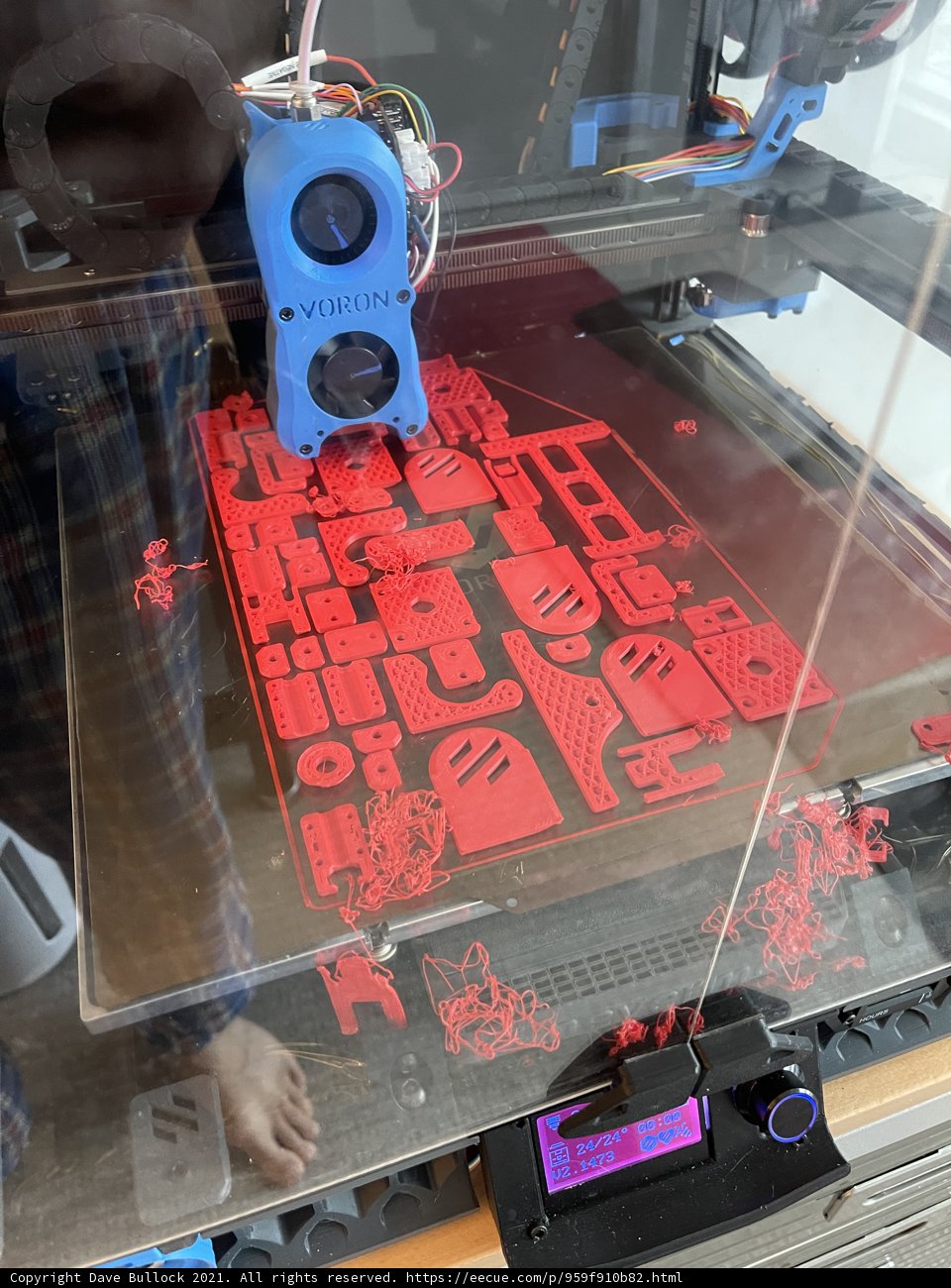 Red 3D Printed Object