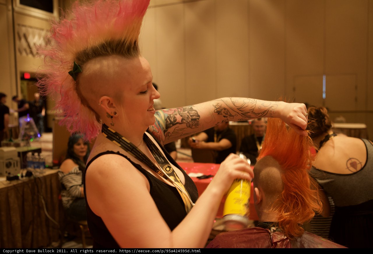 The Pink-Haired Client in the Tattoo-parlor
