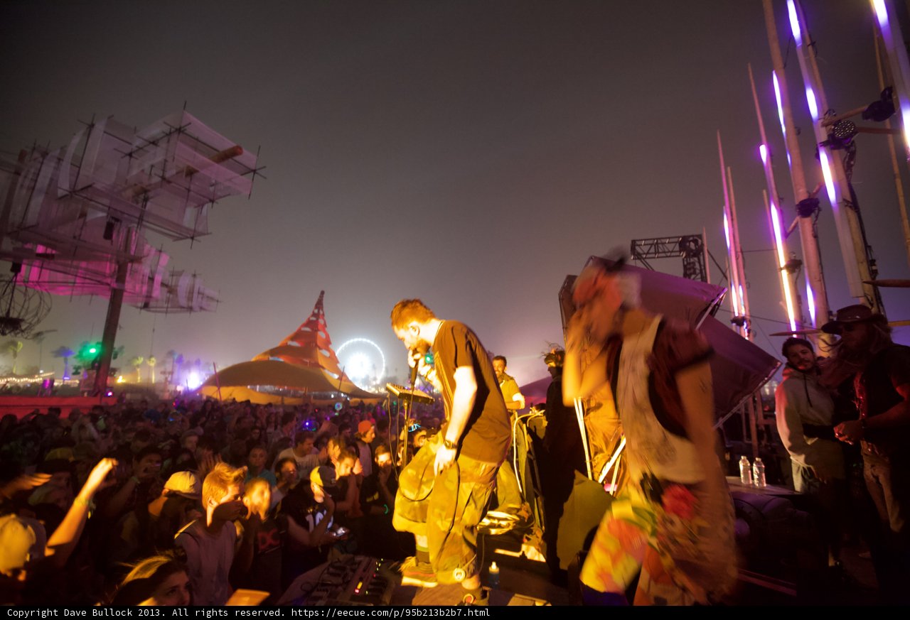 Concert Crowd under the Urban Night Sky
