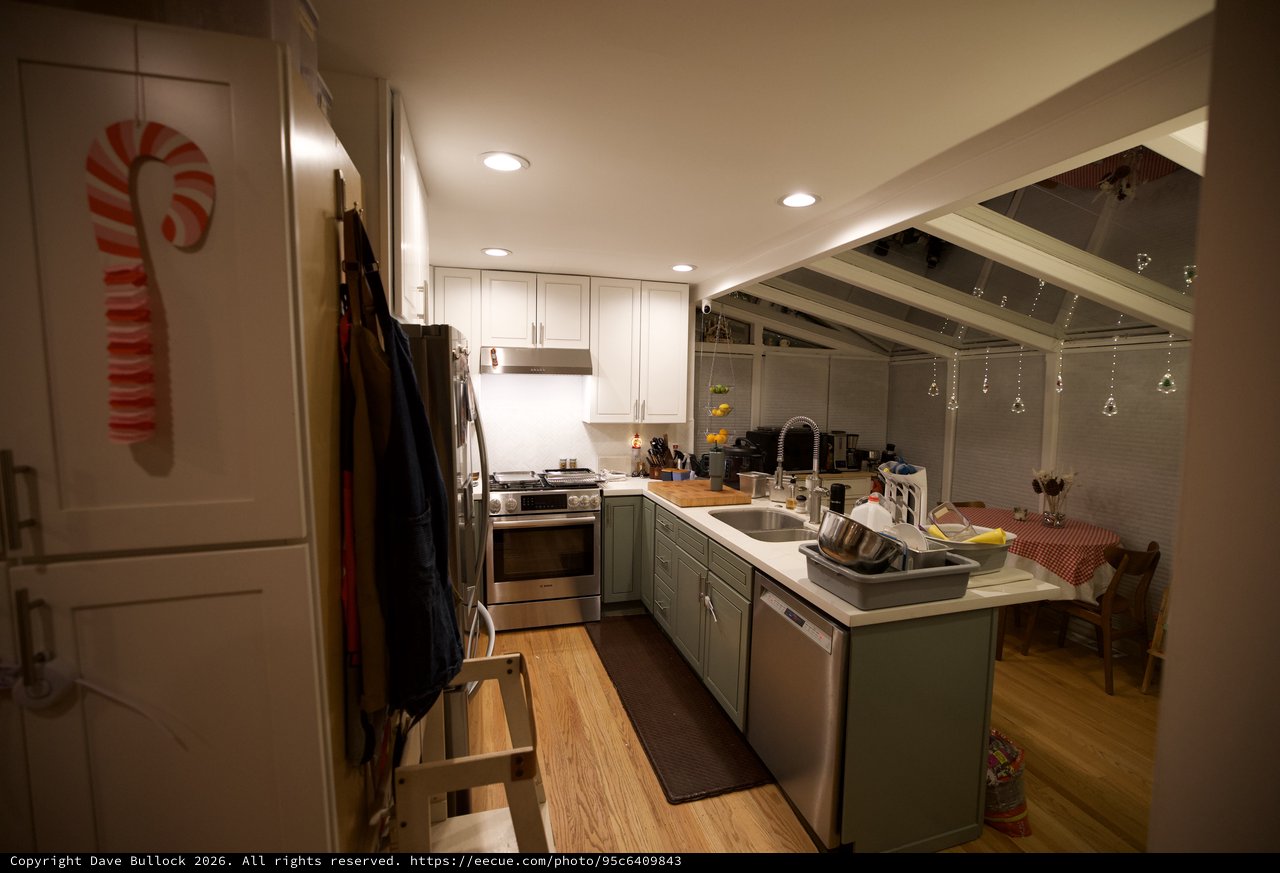 Cozy Kitchen Decorated for Christmas Holiday Season