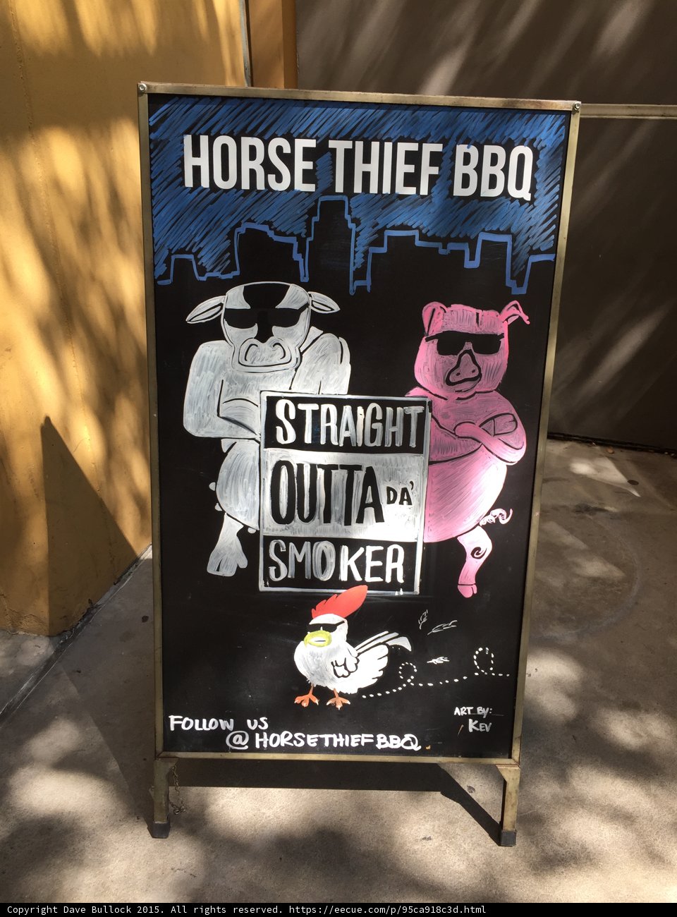 Horse Thief BBQ Sign