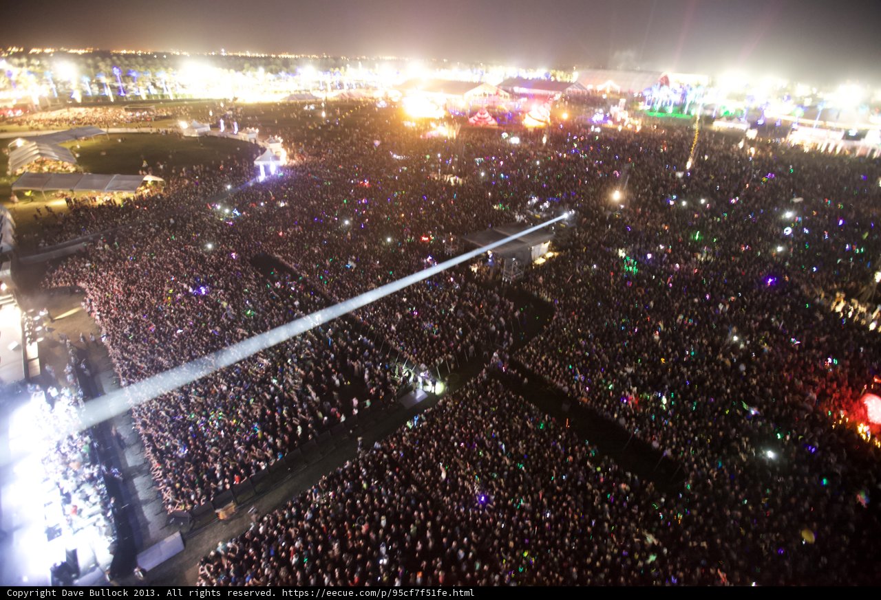 Lights and a sea of people