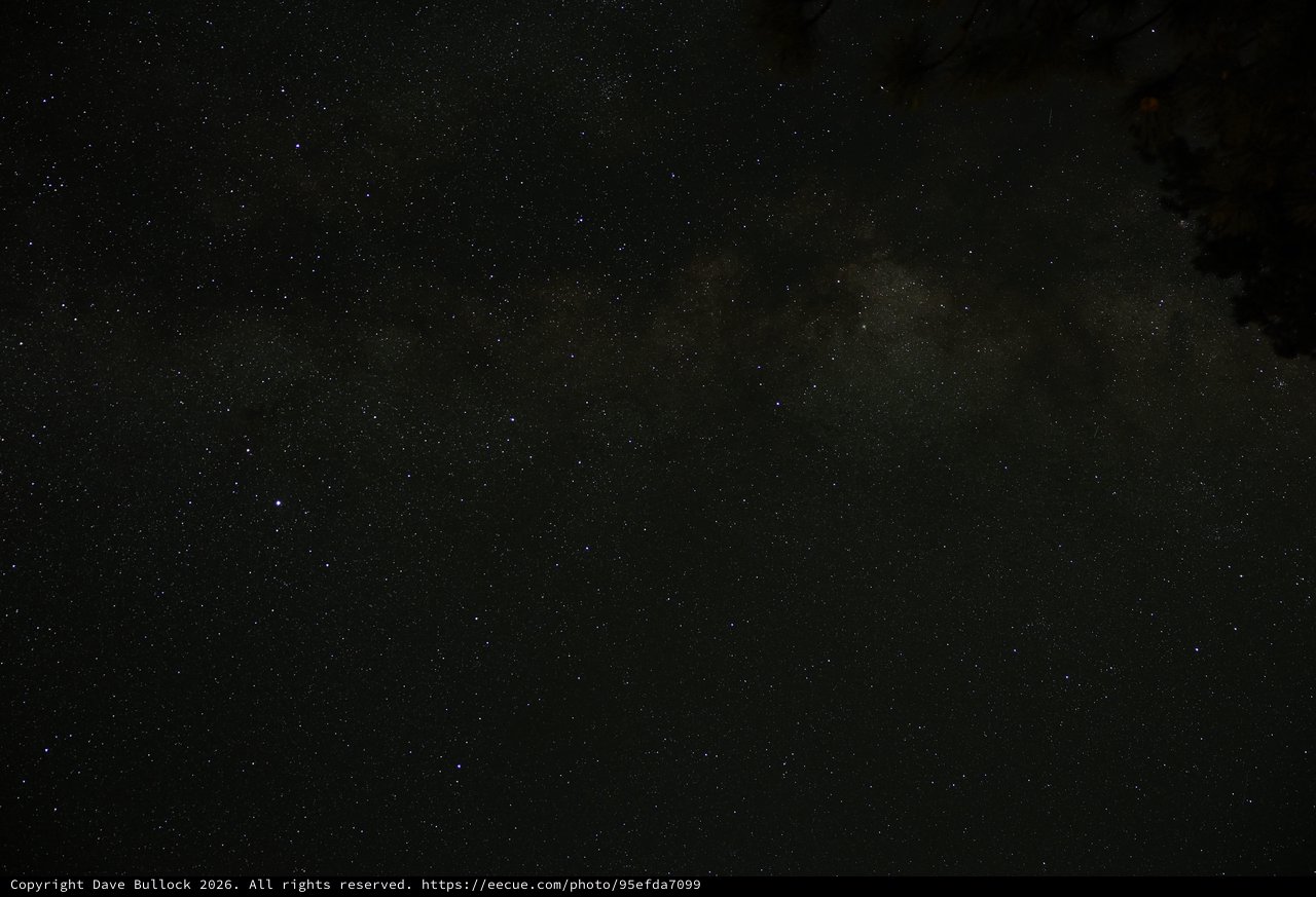 Milky Way Arches Over Mount Lassen Wilderness Night