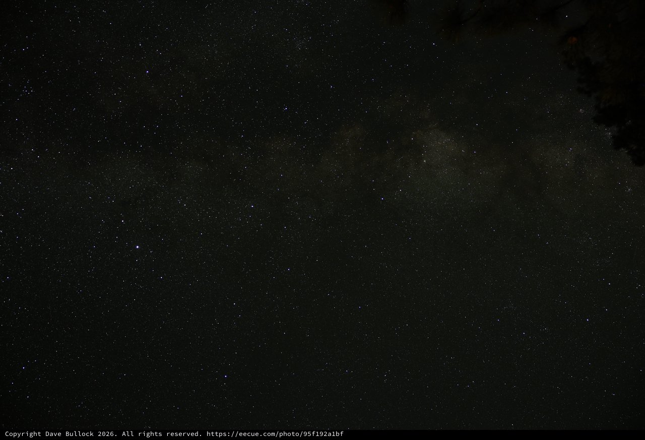 Milky Way Arches Over Mount Lassen Wilderness Night Sky