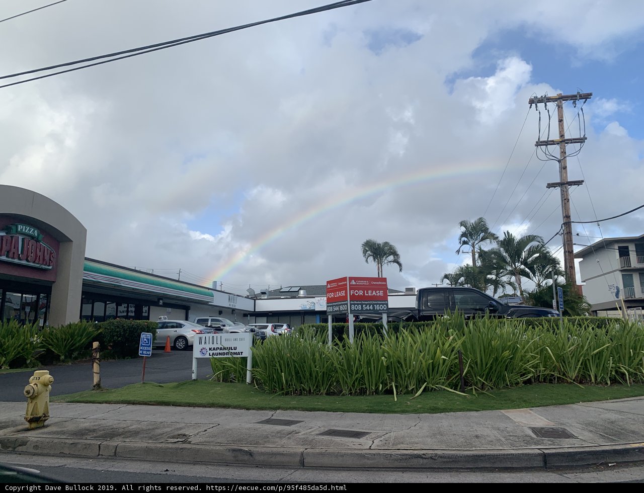 Rainbow Over Honolulu Parking Lot