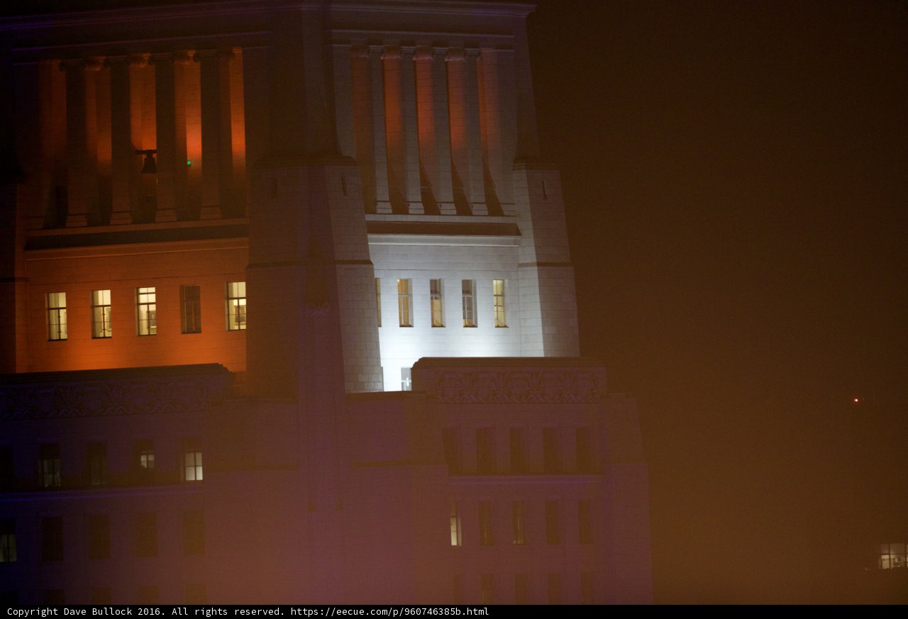 Illuminated Clock Tower at The Broad