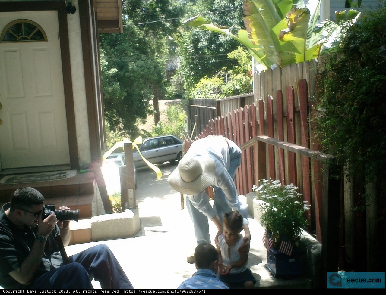 Outside the House with Potted Plants
