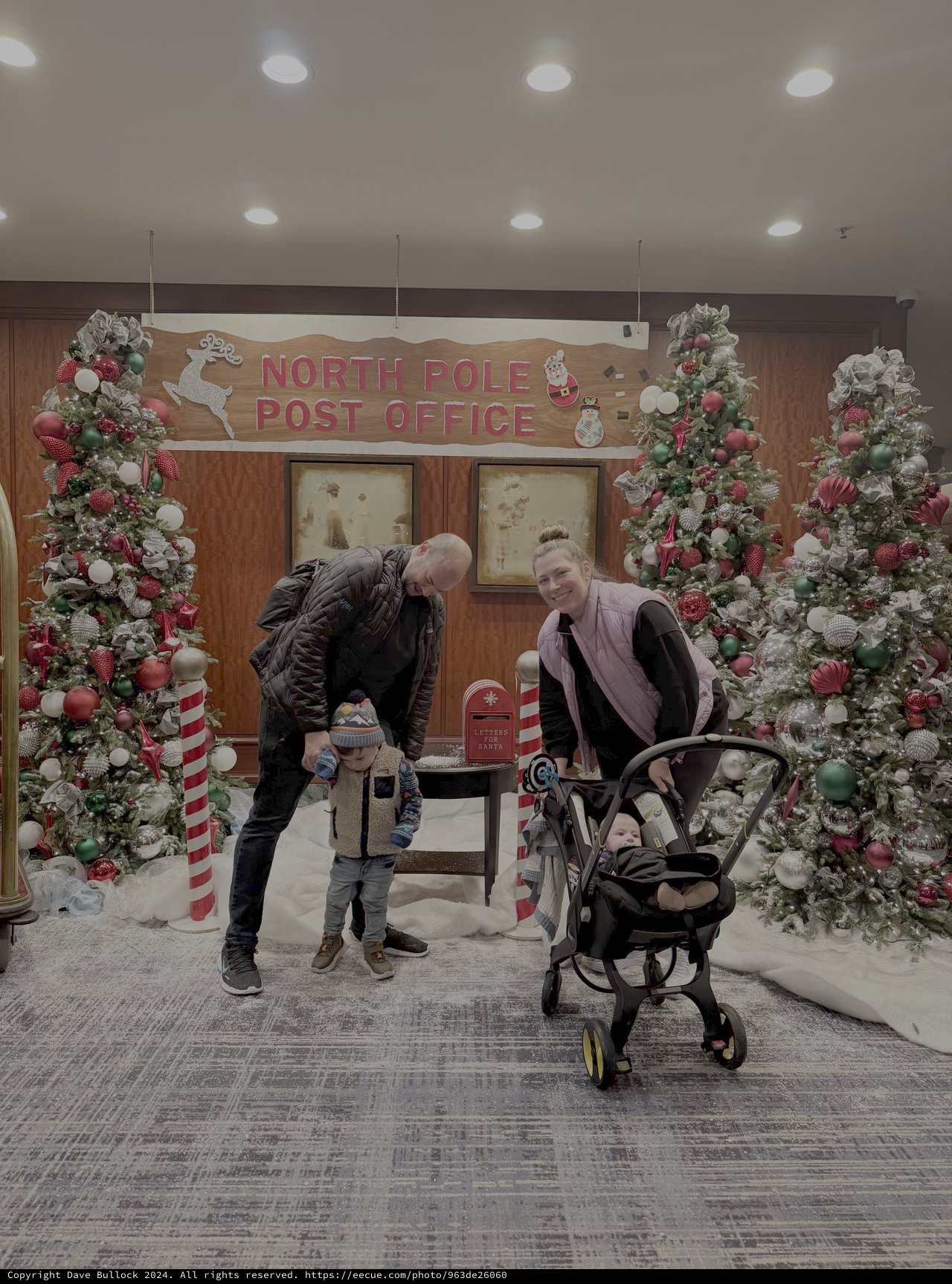 Family Christmas Visit to North Pole Post Office