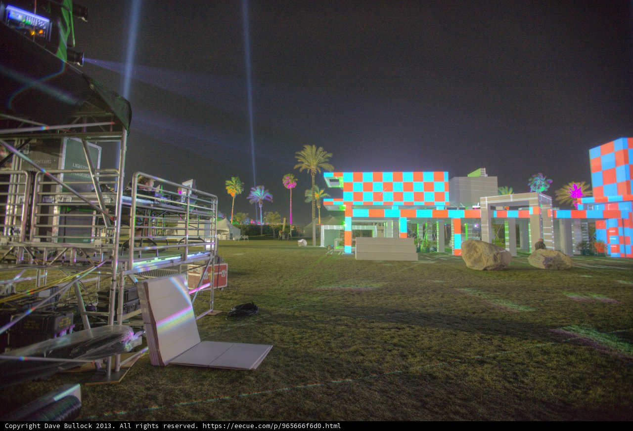 Lights, Crowd, and Music on the Coachella Stage