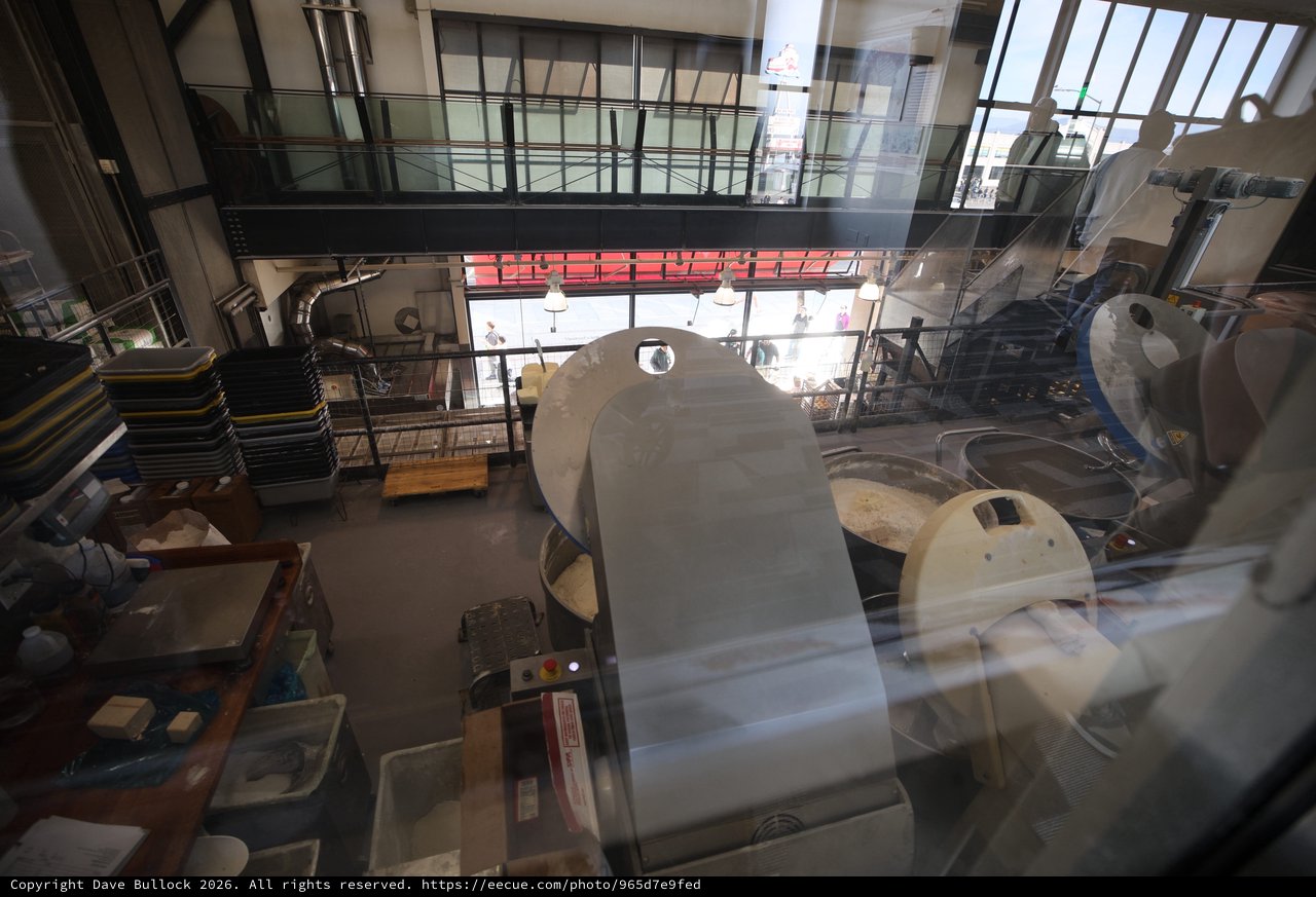 Industrial Pasta Factory Floor from Above