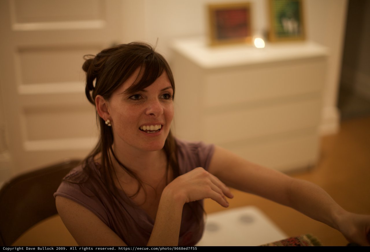 Candid Portrait of Penelope at Gallery Opening