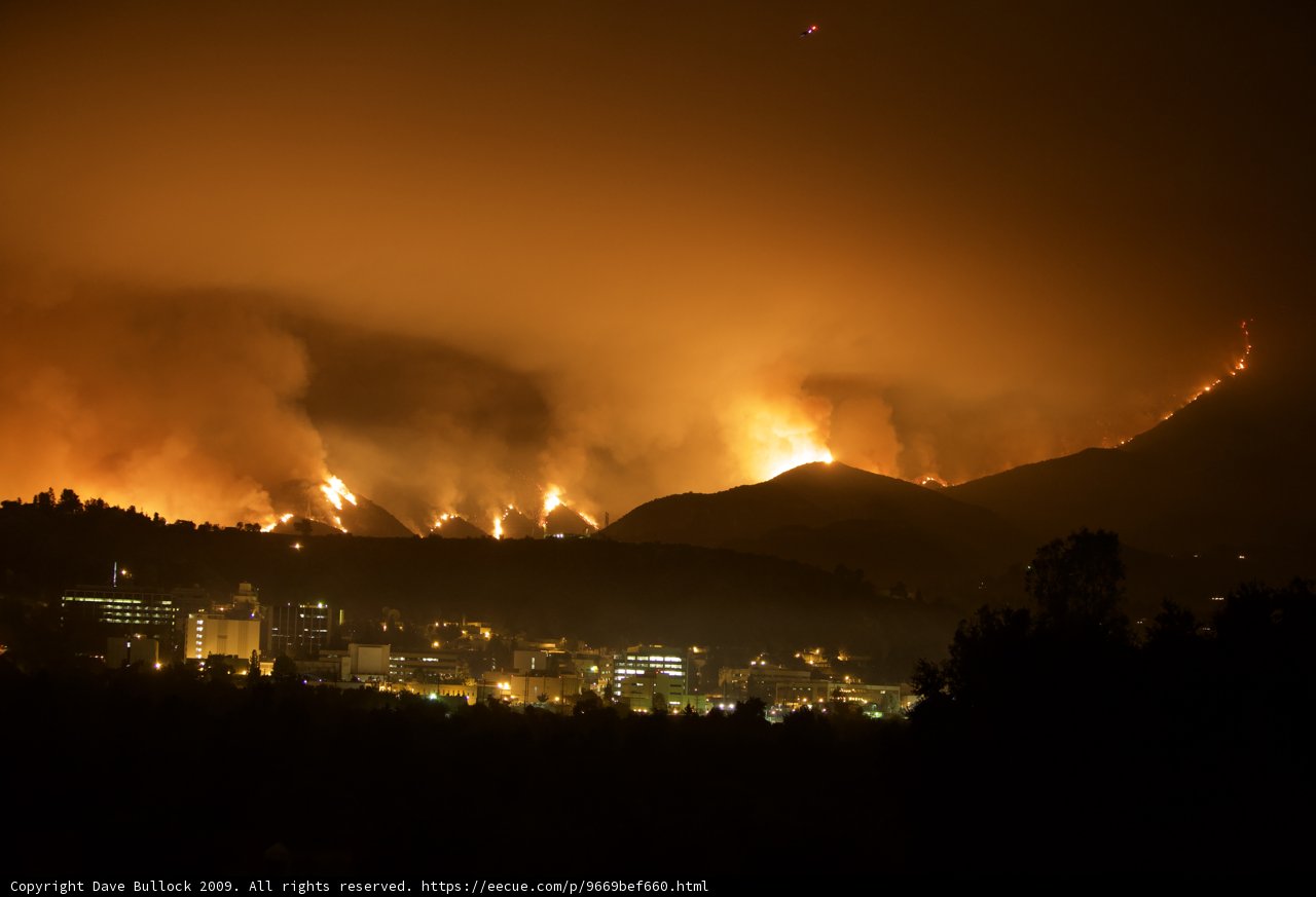 Blaze in the Mountains and City