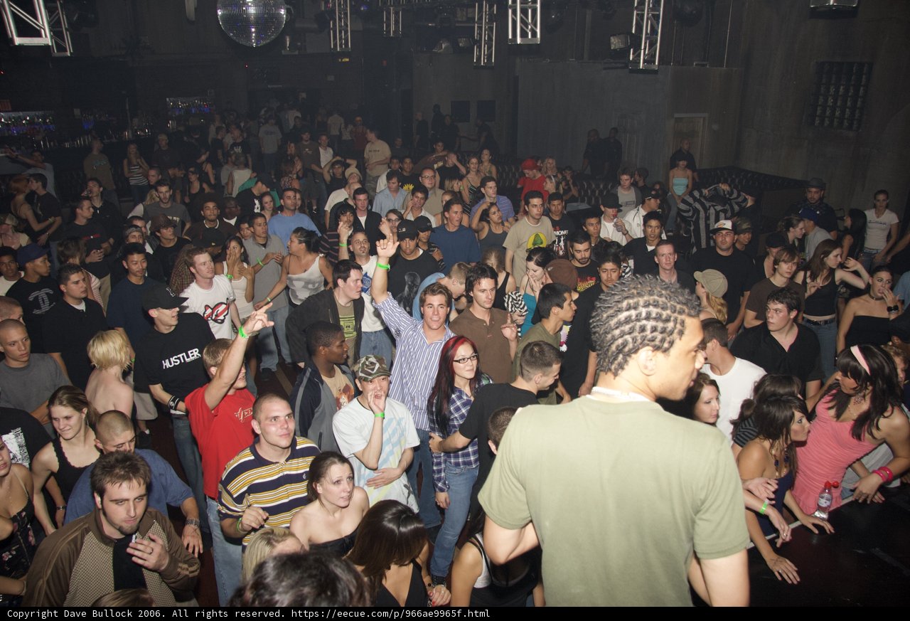 Nightlife Fun at a Packed Nightclub