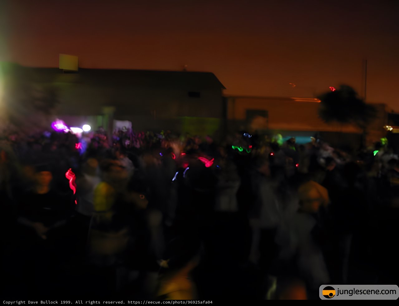 Underground Rave Scene with Neon Lights