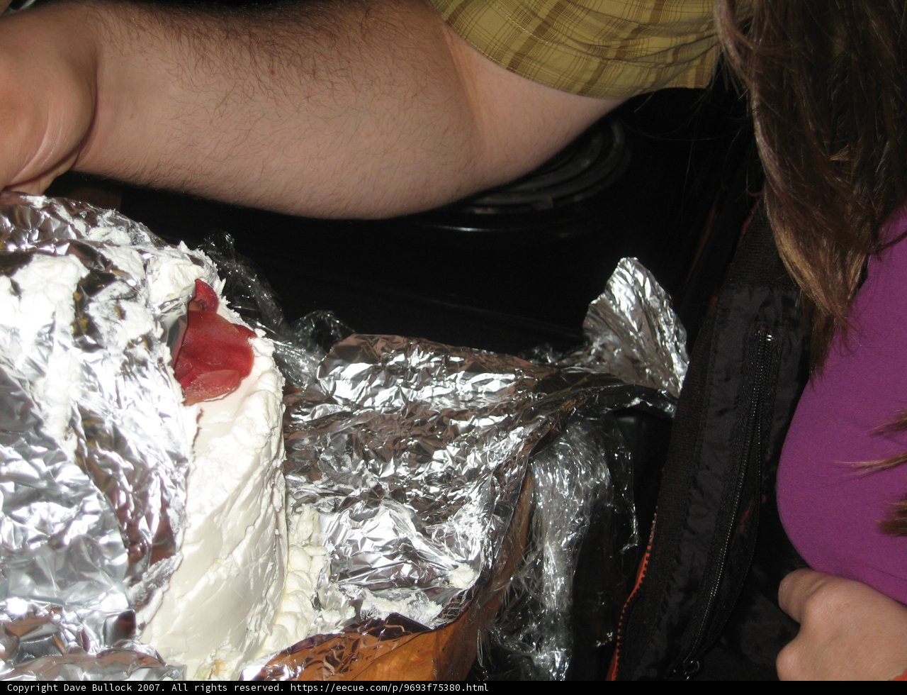 Foil-wrapped Anniversary Cake