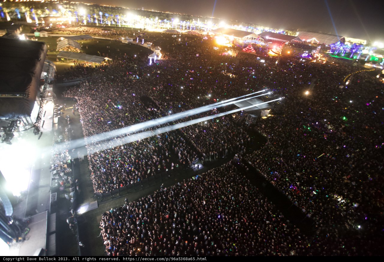 Nighttime Concert Crowd