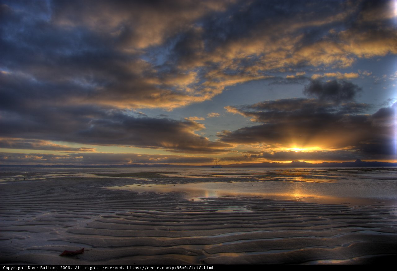 Sunset on the Open Ocean