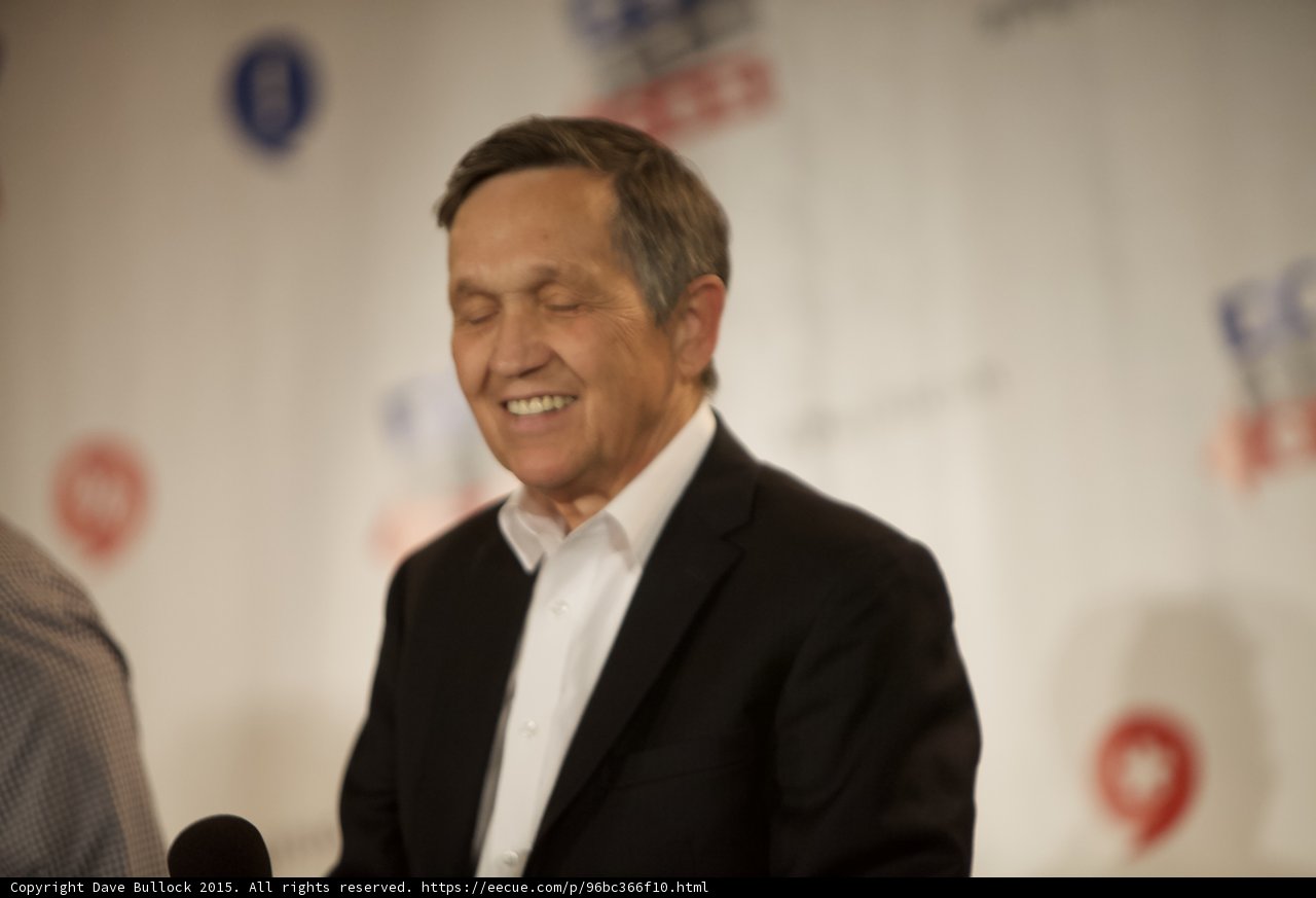 Dennis Kucinich Delivers Press Conference with a Smile