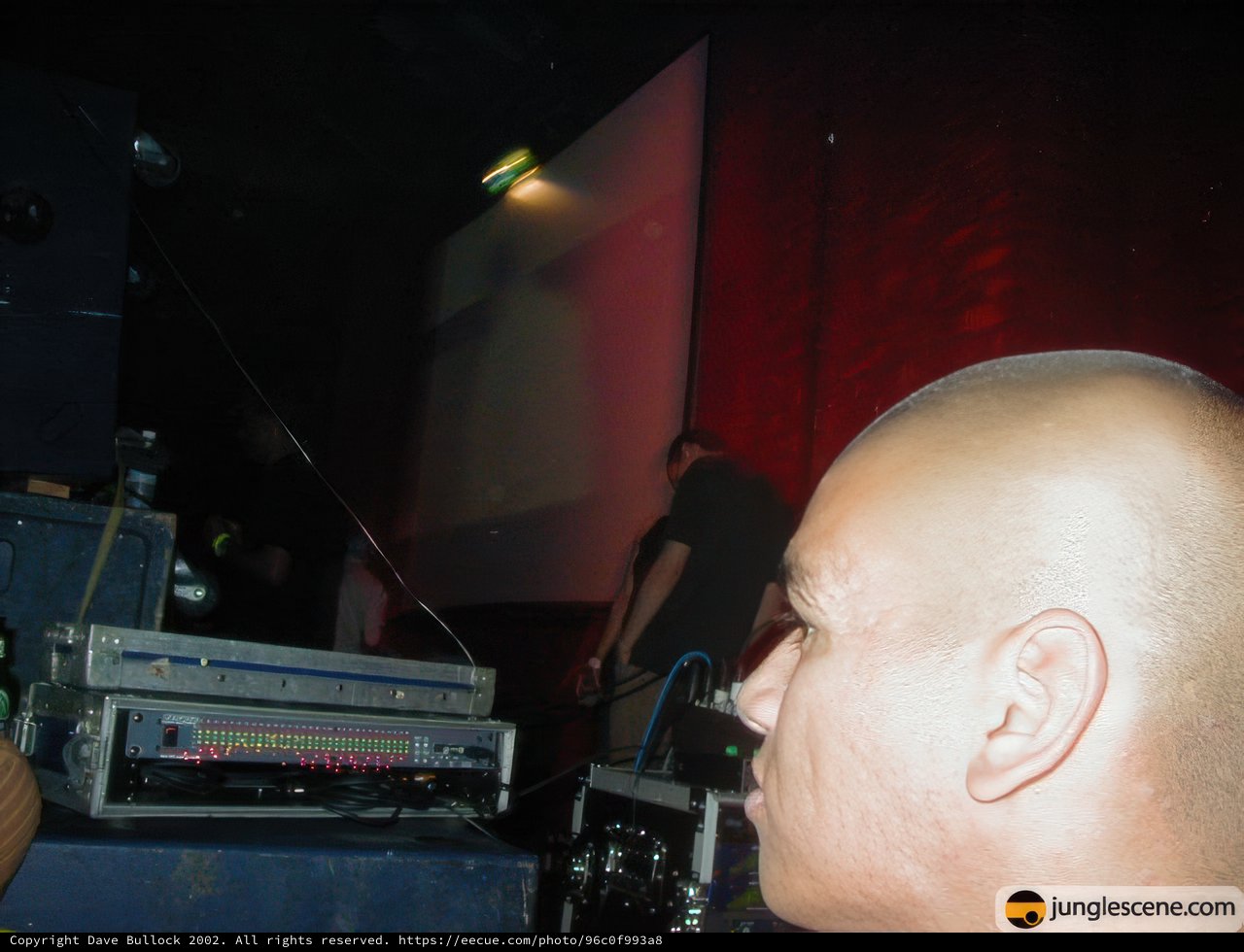 DJ Performance in Front of a Lively Crowd