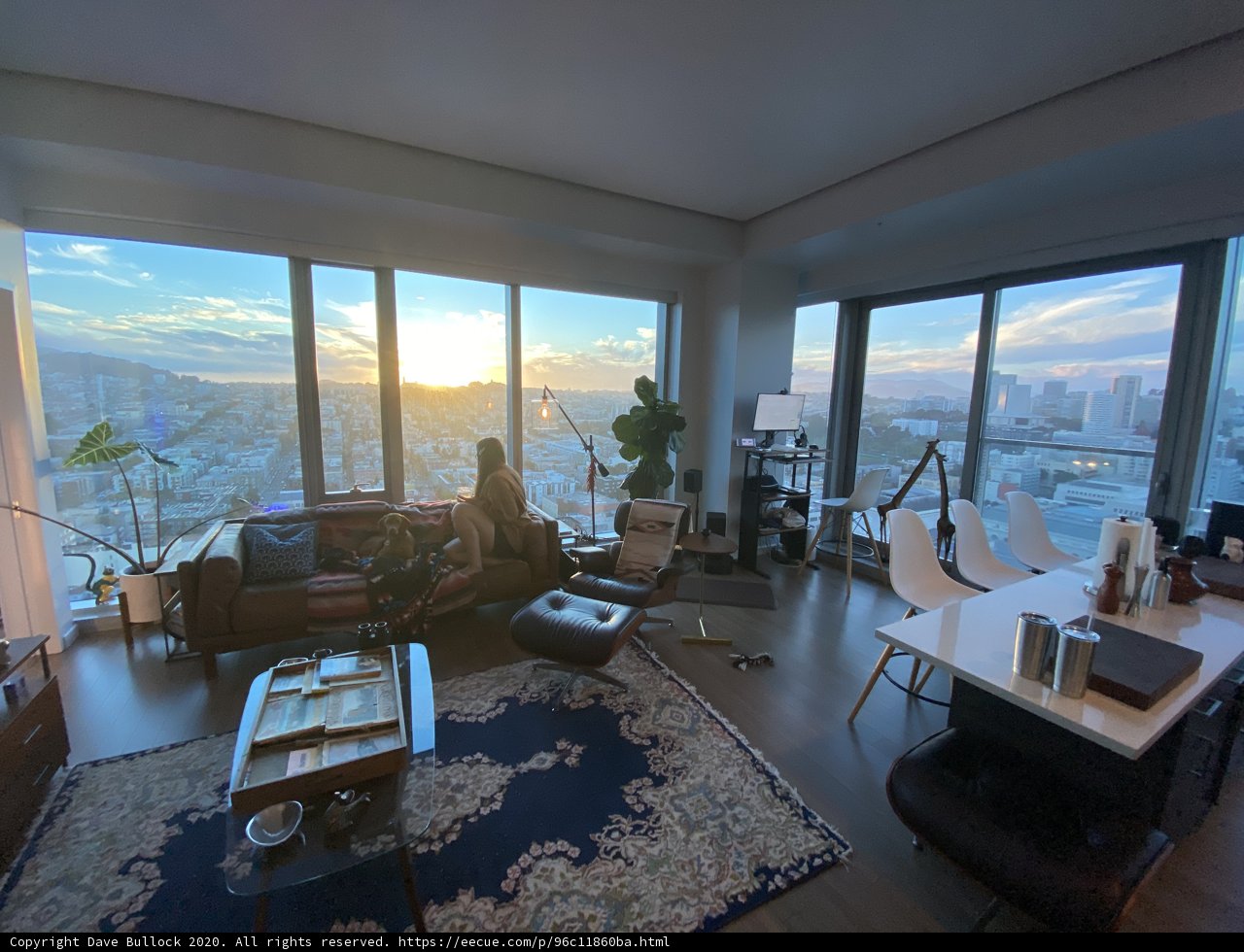 Sunset Views from the Penthouse Living Room