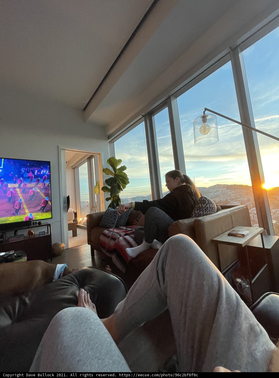 Cozying Up to Watch TV