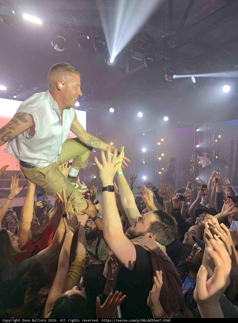 Crowd Surfing at the Rock Concert
