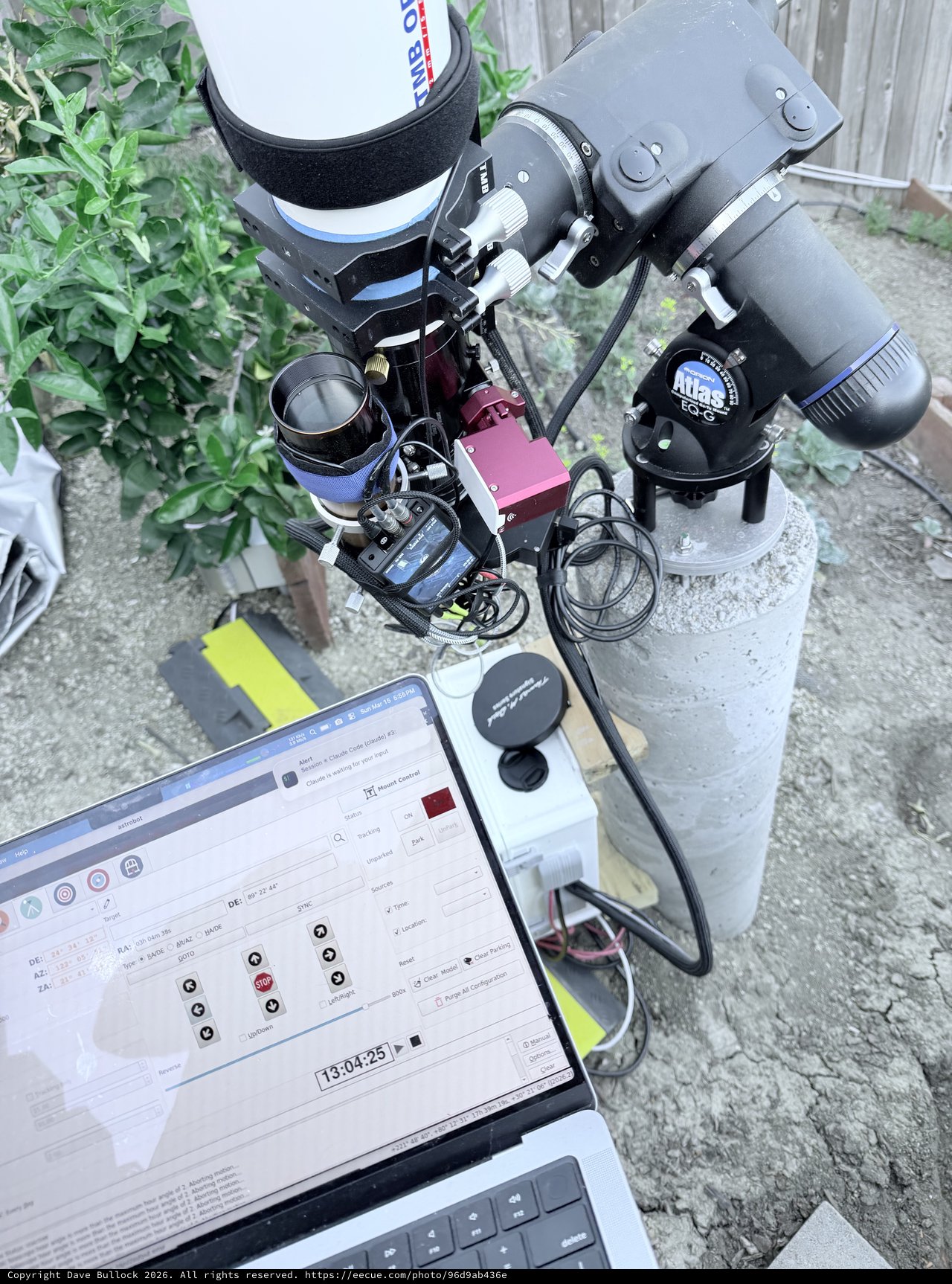 Backyard Astrophotography Setup with Multiple Telescopes and Cameras