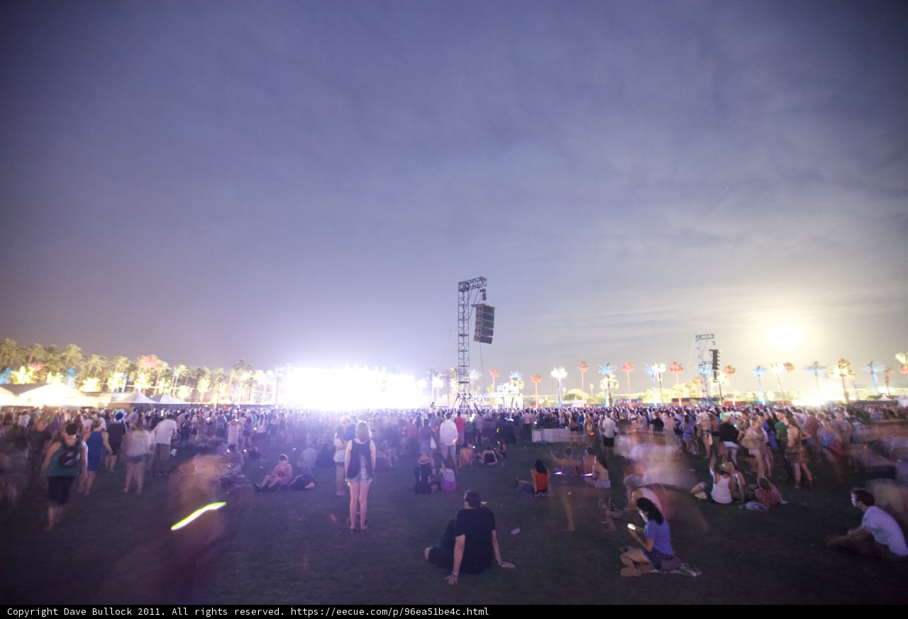 Nighttime Concert Crowd