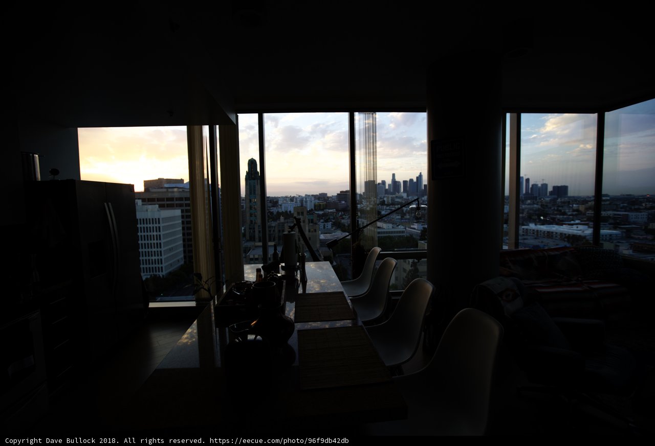 A Stunning Cityscape View from the Penthouse Living Room Window