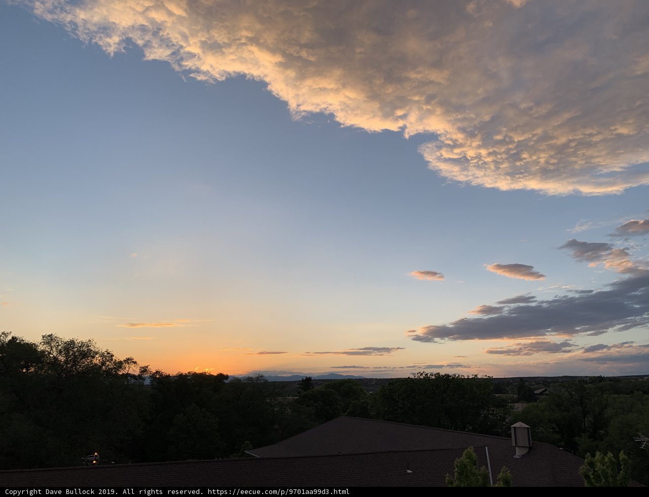 Mountain Sunset with Clouds