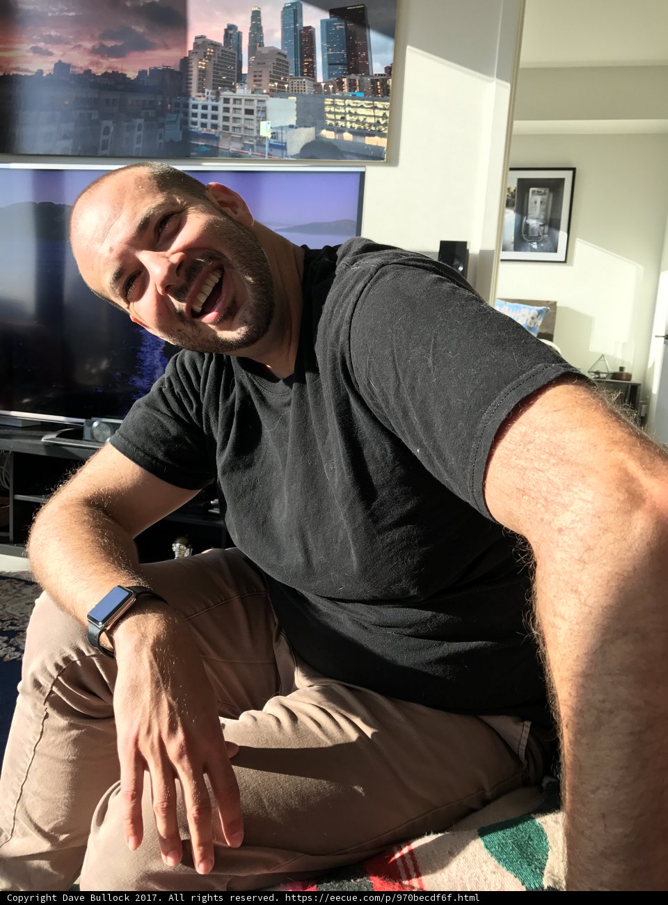 Happy Dave B Relaxing on the Couch