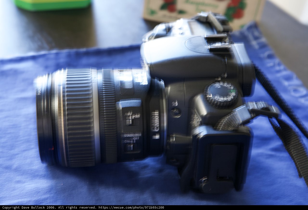 Digital Camera on Blue Cloth