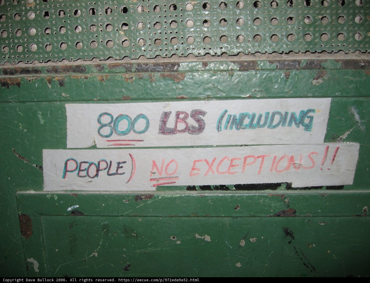 Weight Limit Warning