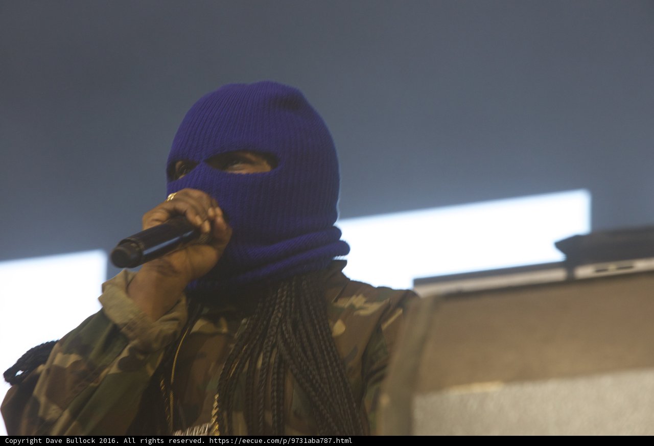 Blue Ski Mask and Microphone