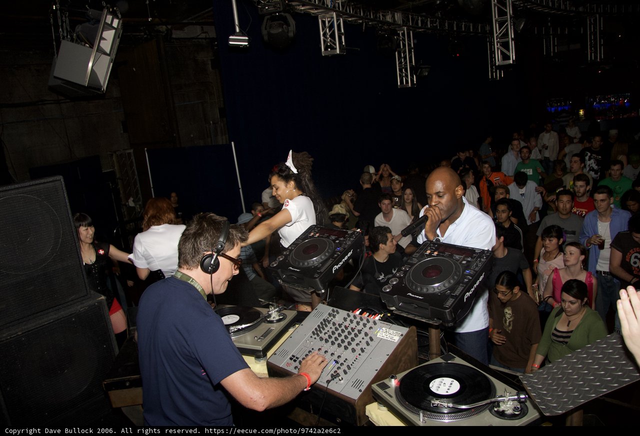 DJ busting beats at Funktion London Electricity Disk 2