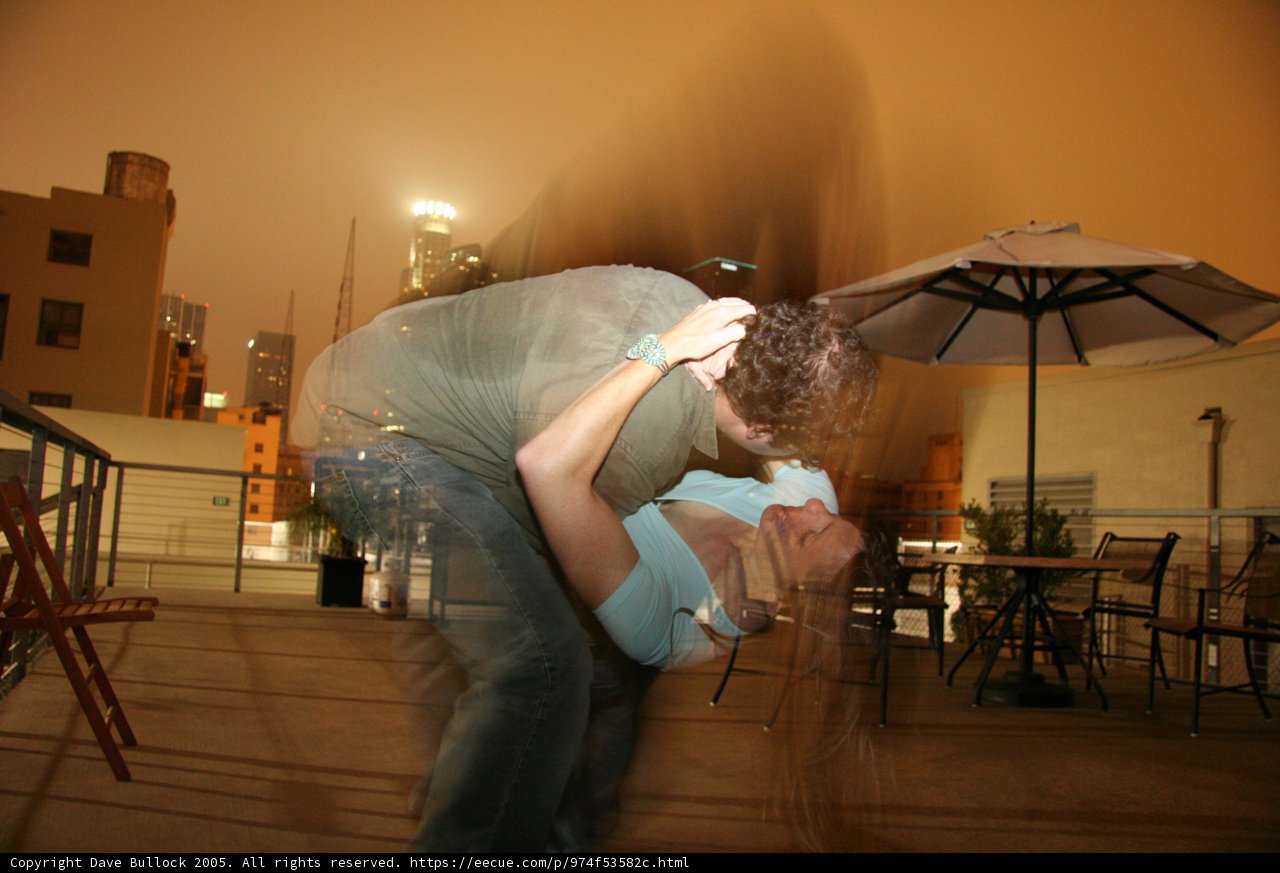 Dancing Couple in a Wooden Restaurant