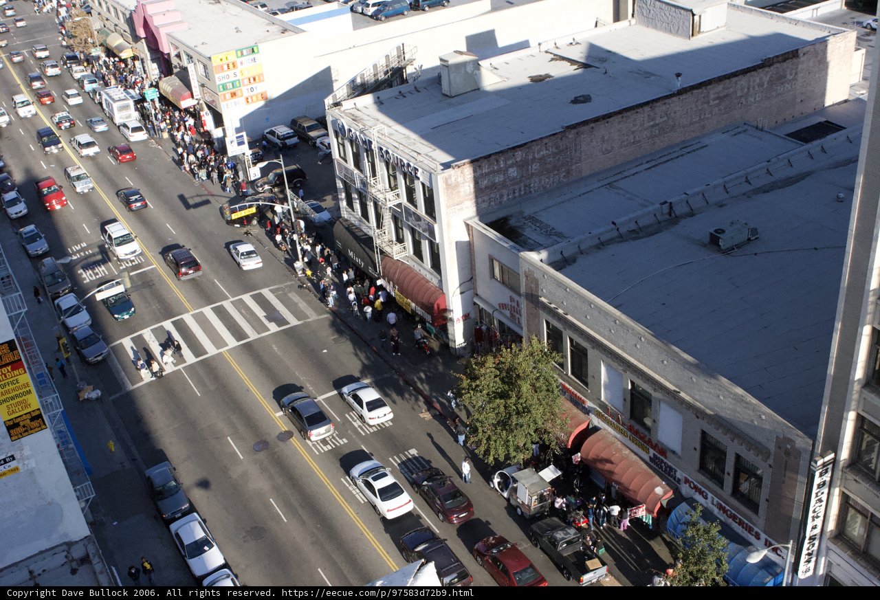 Aerial View of Busy Metropolis Intersection