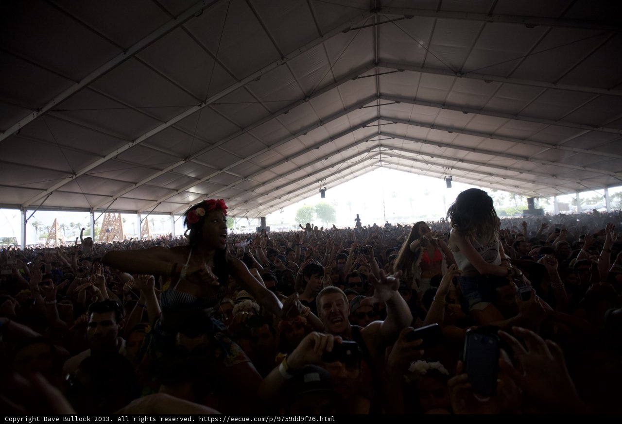 Jam-packed Tent at Coachella Music Festival