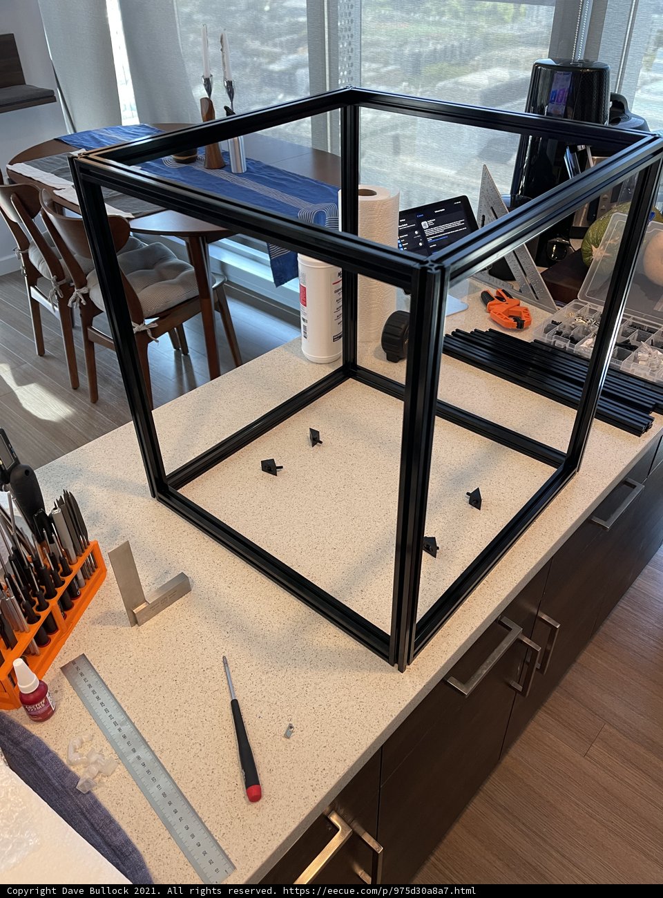 Black Metal Cage on Tabletop