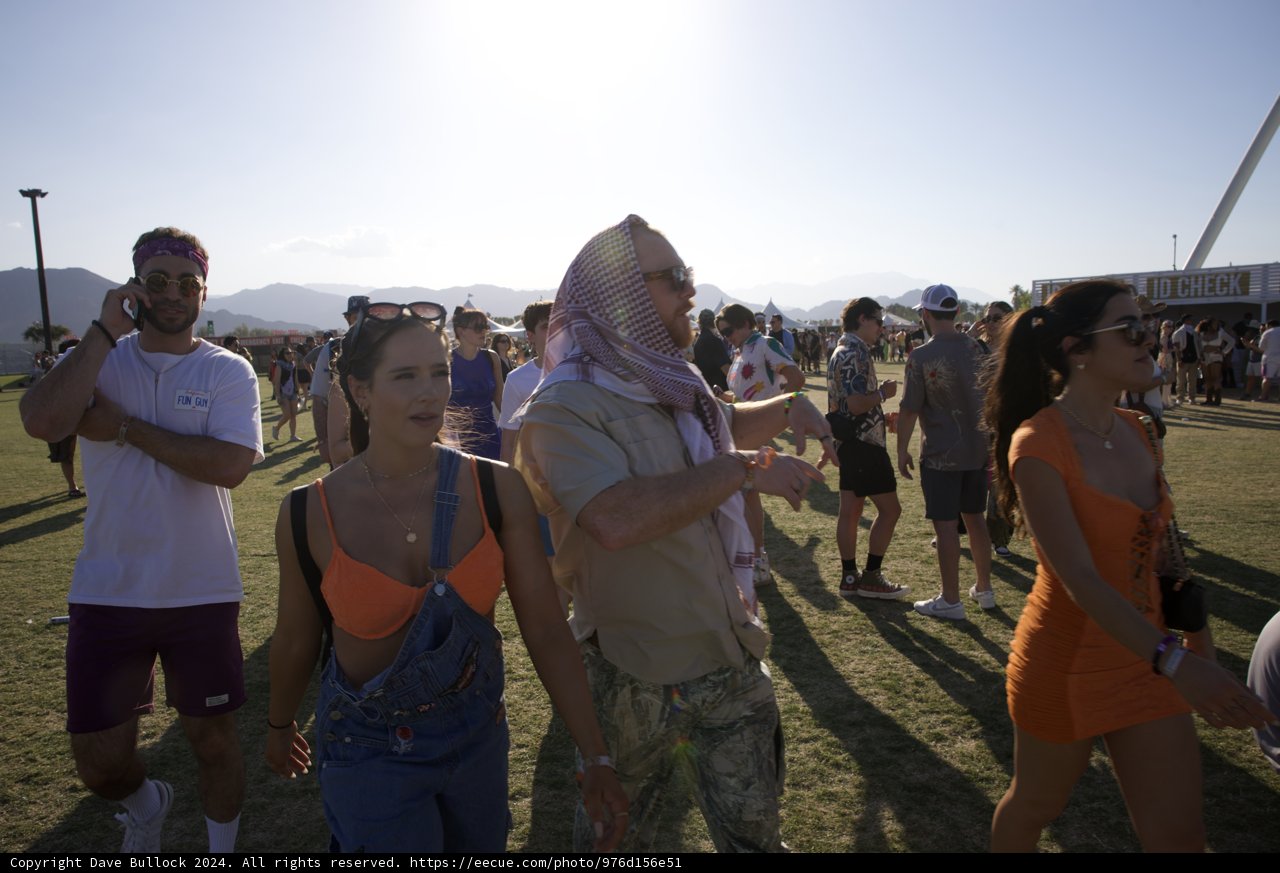 Sunset Stride: A Vibrant Scene at Coachella 2024