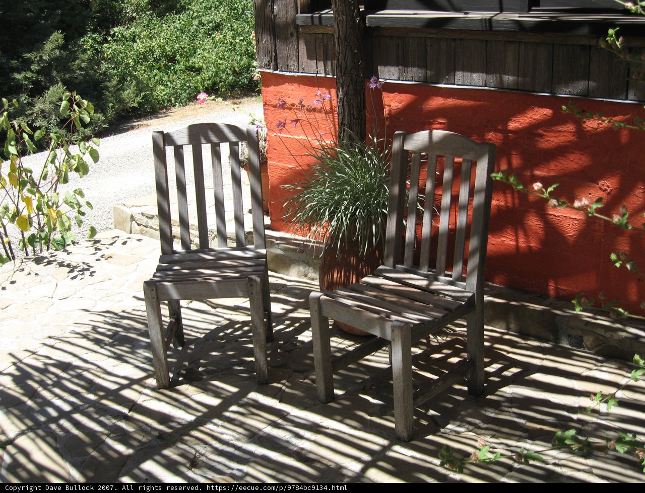 Two Chairs on a Garden Patio