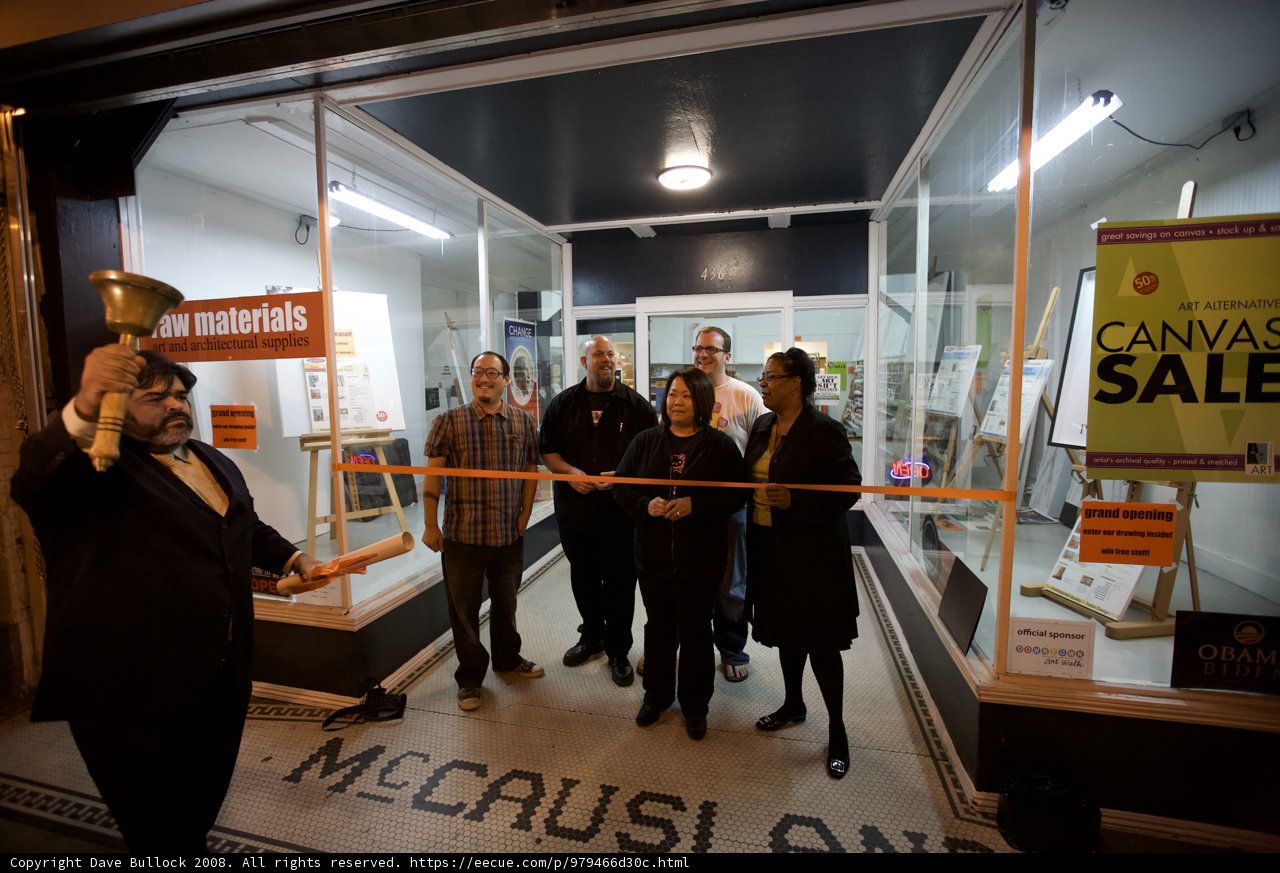Group of People Outside Store