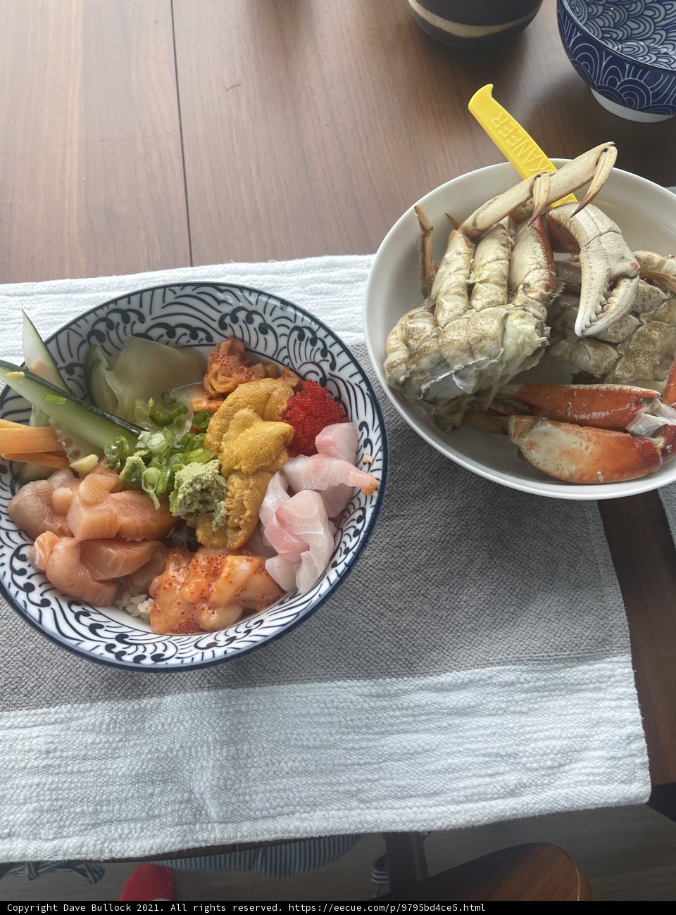 Delicious Brunch Spread with Crab and Shrimp Bowl