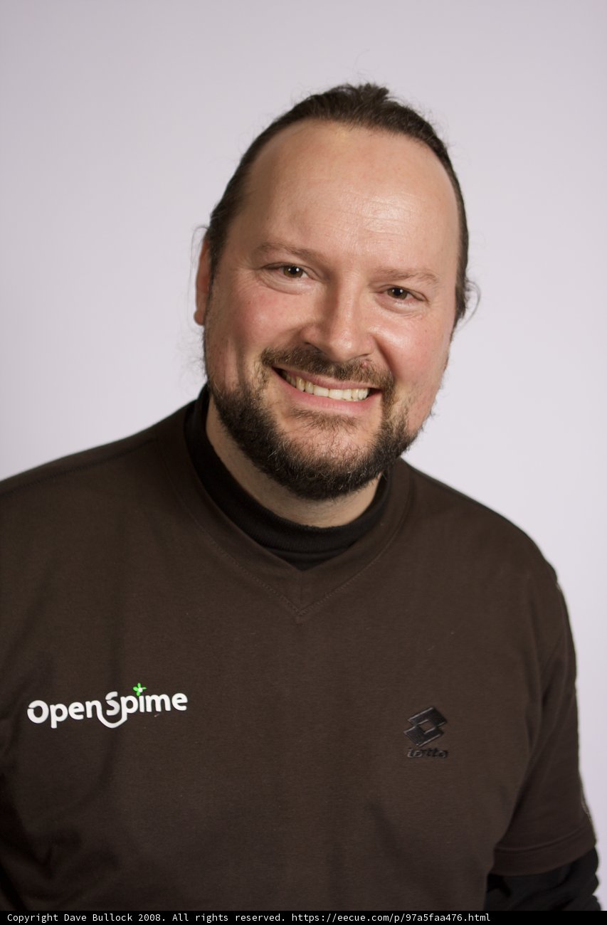 Happy Man in Brown T-Shirt