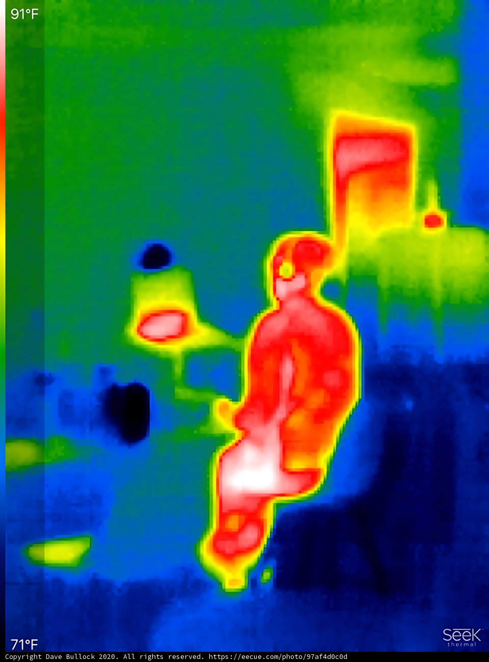 Thermal Imaging of Person in Chair