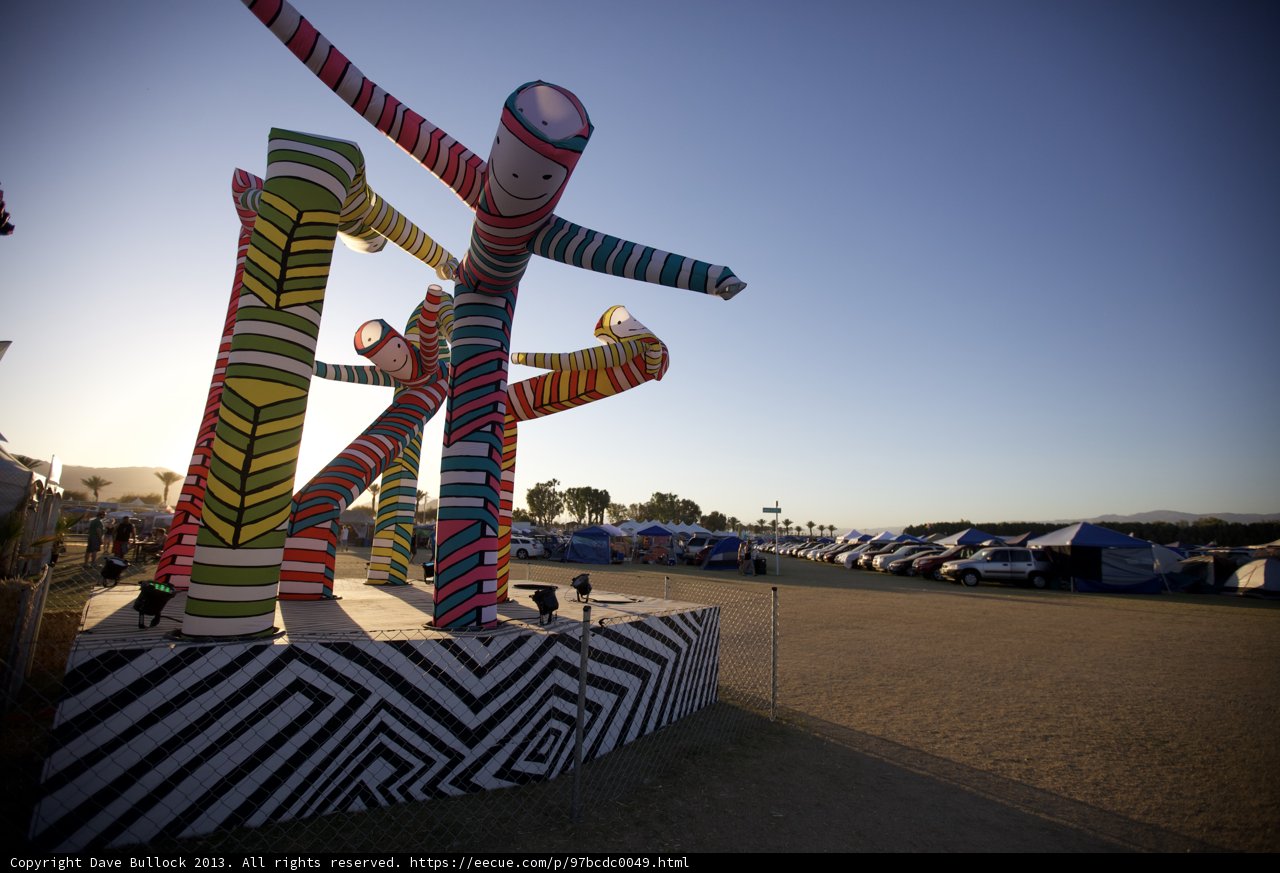 Colorful Sculpture in an Open Field