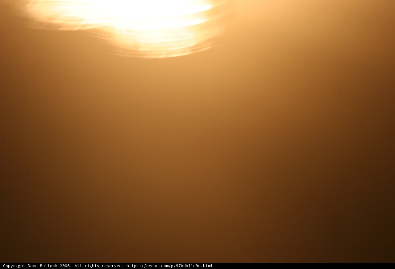 Blurred Flare of a Light Bulb in the Dark